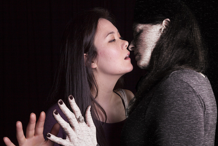 Green (left) and Hutchison as alternate-world lovers.Dangerpants Photography