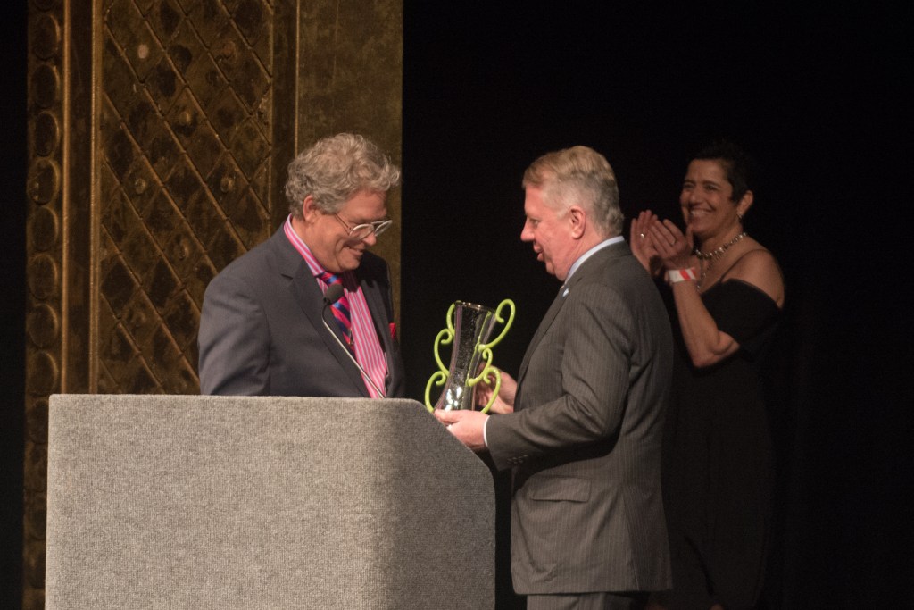 Murray presents the Mayor's Award for Achievement in Film to Ron Leamon for his incredible costume artistry in film throughout the years.