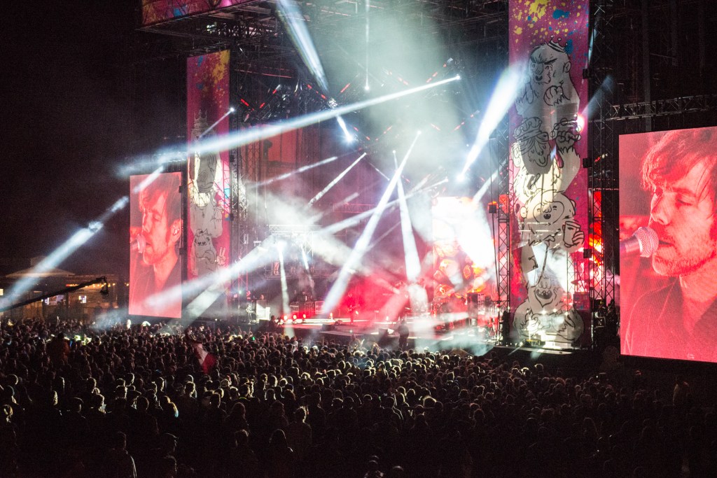 The National brought their gorgeous harmonies and mood lighting to the Gorge to perform for a packed house Saturday