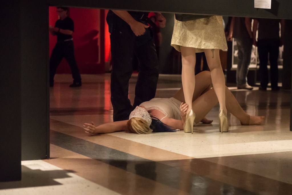 Some performers were bringin the viewers into their works with interactive dances and movement.