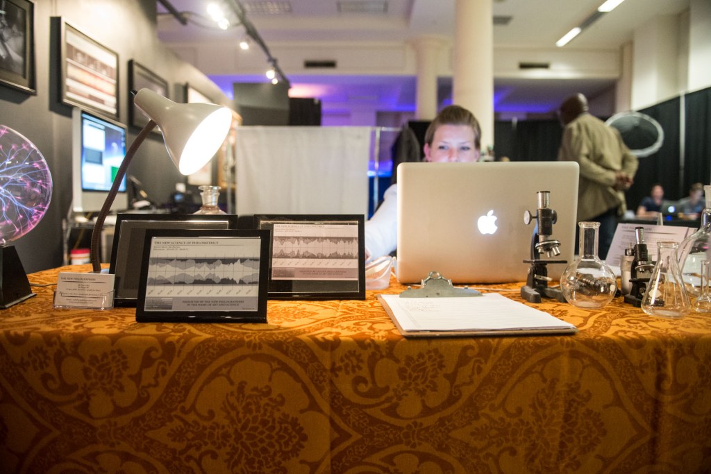 One conceptual piece hooked up attendees to wires that read their brainwaves while looking at erotic items. You even got to take away a print out.
