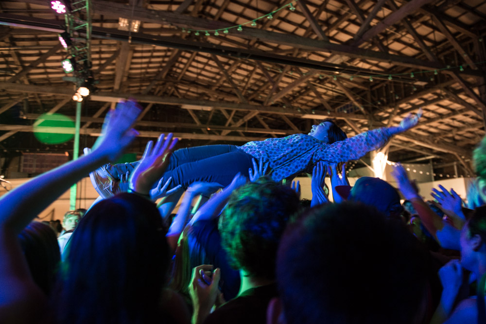 Alex of Cumulus crowd surfing