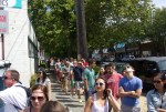 U.S soccer fans were decked out in American flag attire yesterday afternoon