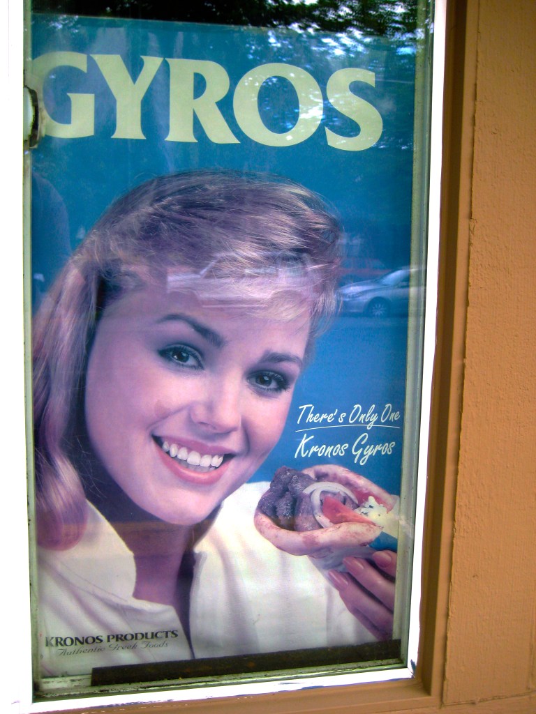 The original gyro lady and the most recent incarnation.