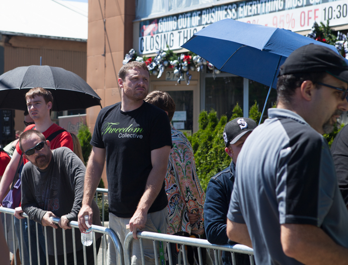 Many people had been waiting in line since 7 a.m to secure their spot. photo by Anna Erickson