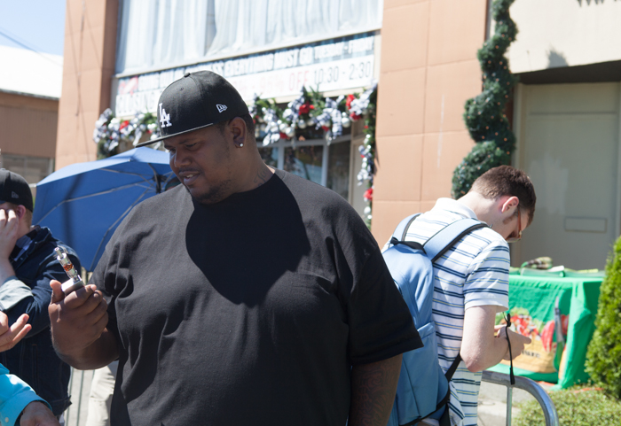 Damien Tillman paid someone $200 for his fifth spot in line. photo by Anna Erickson