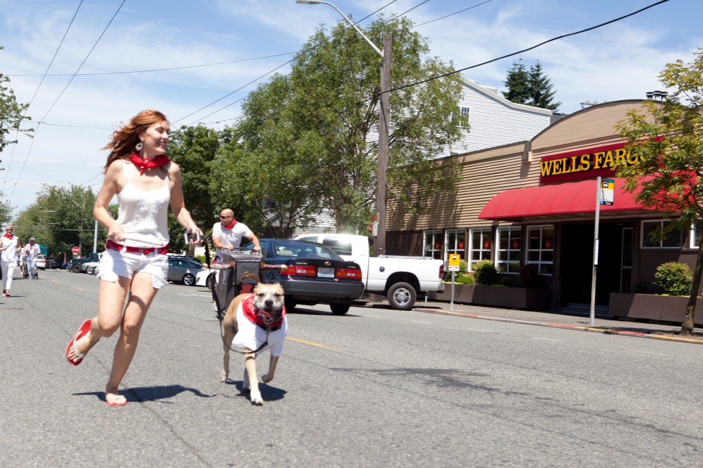 Dogs were happy to go for a run at the event