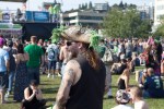 Many Hempfest attendees dressed up in marijuana leaf apparel to show their support. Photo by Anna Erickson