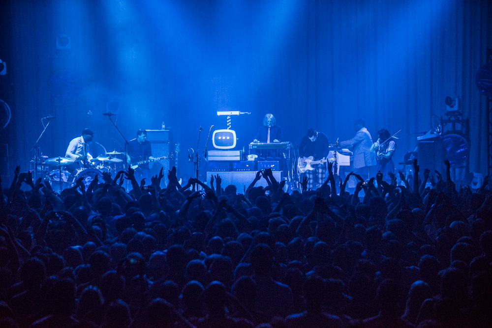 Jack White performs for an excited crowd at his first of two shows at the Paramount. Photo by Morgen Schuler
