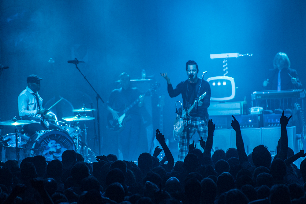 Jack White performs for an excited crowd at his first of two shows at the Paramount. Photo by Morgen Schuler