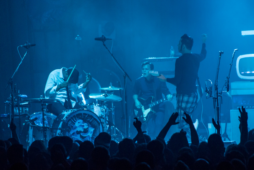 Jack White performs for an excited crowd at his first of two shows at the Paramount. Photo by Morgen Schuler