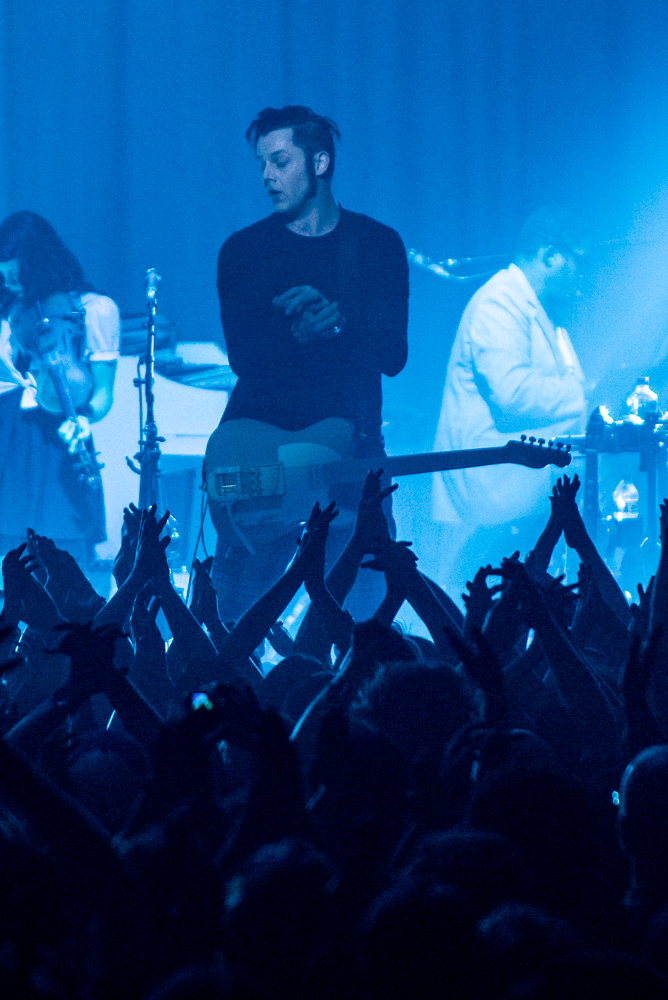 Jack White performs for an excited crowd at his first of two shows at the Paramount. Photo by Morgen Schuler