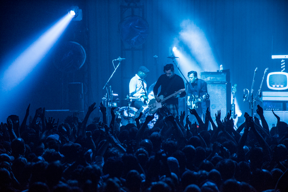 Jack White performs for an excited crowd at his first of two shows at the Paramount. Photo by Morgen Schuler