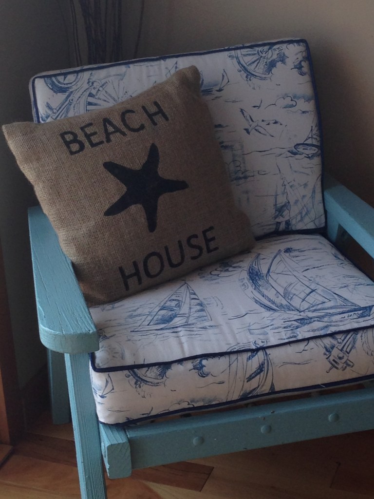 Beach chic at my cottage.  Photo by Nicole Sprinkle