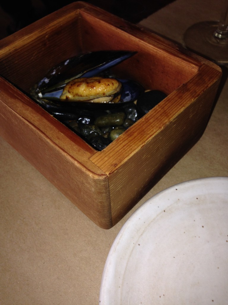 One perfect smoked mussel.  Photo by Nicole Sprinkle