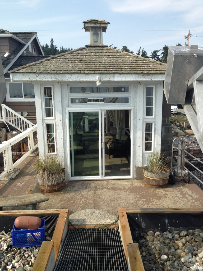 Indoor/Outdoor digs for my visit to Lummi. Photo by Nicole Sprinkle