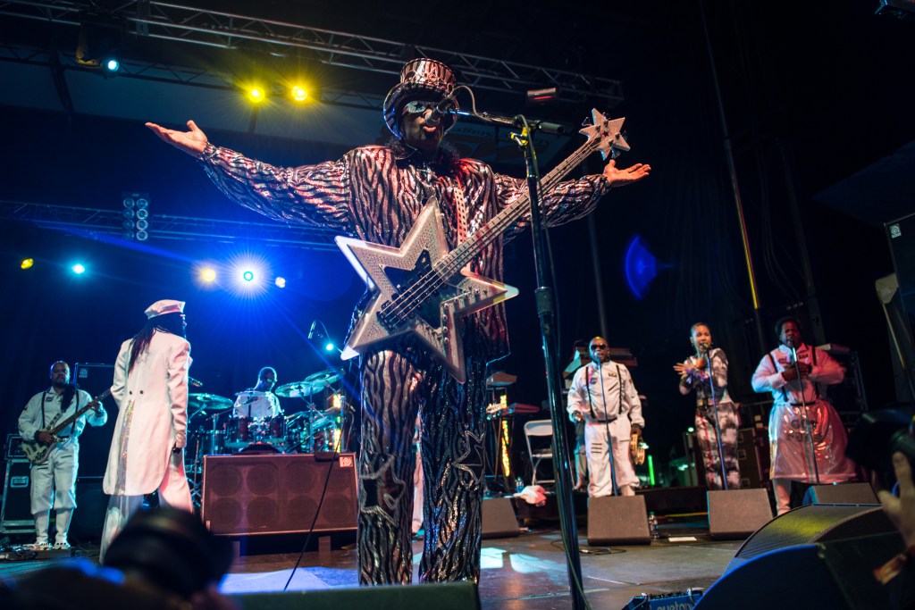 Bootsy Collins pumpd up the funk at one of the last performances of the night. Photo by Morgen Schuler