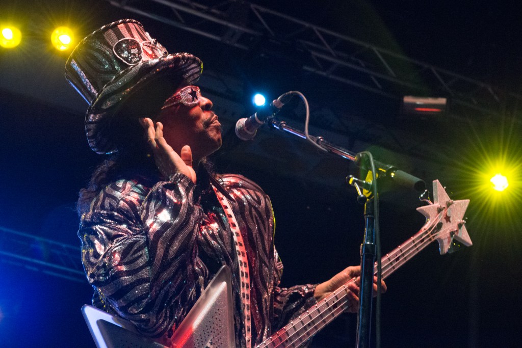 Bootsy Collins pumpd up the funk at one of the last performances of the night. Photo by Morgen Schuler