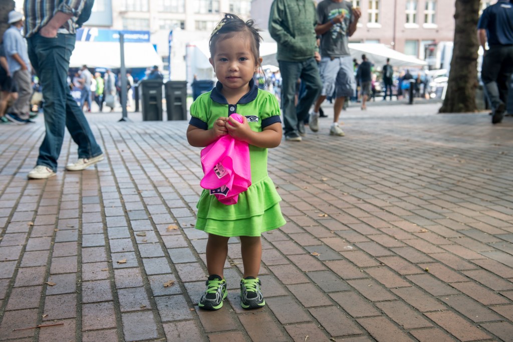 Seahawks micro-fashion at its finest. Photo by Morgen Schuler