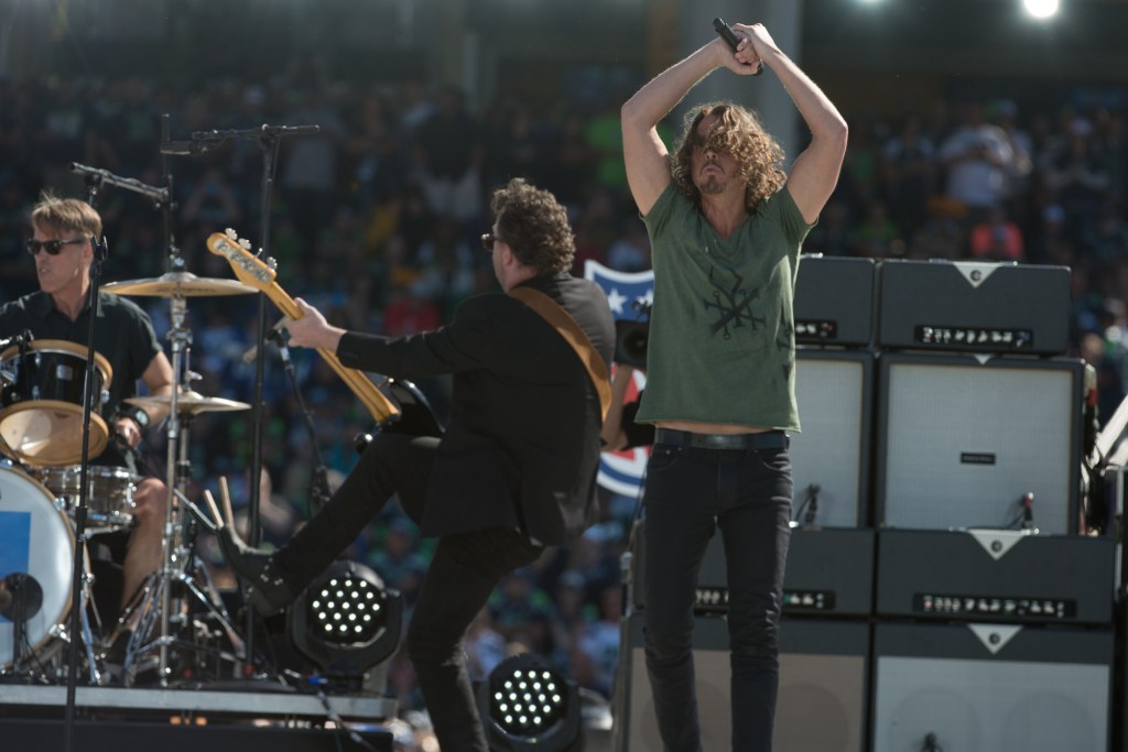 Soundgarden put on a show for their hometown to celebrate the start of the NFL season. Photo by Morgen Schuler