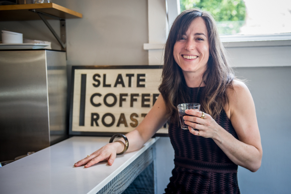 Walker-Watson of Slate (above) gets scientific about coffee (below).