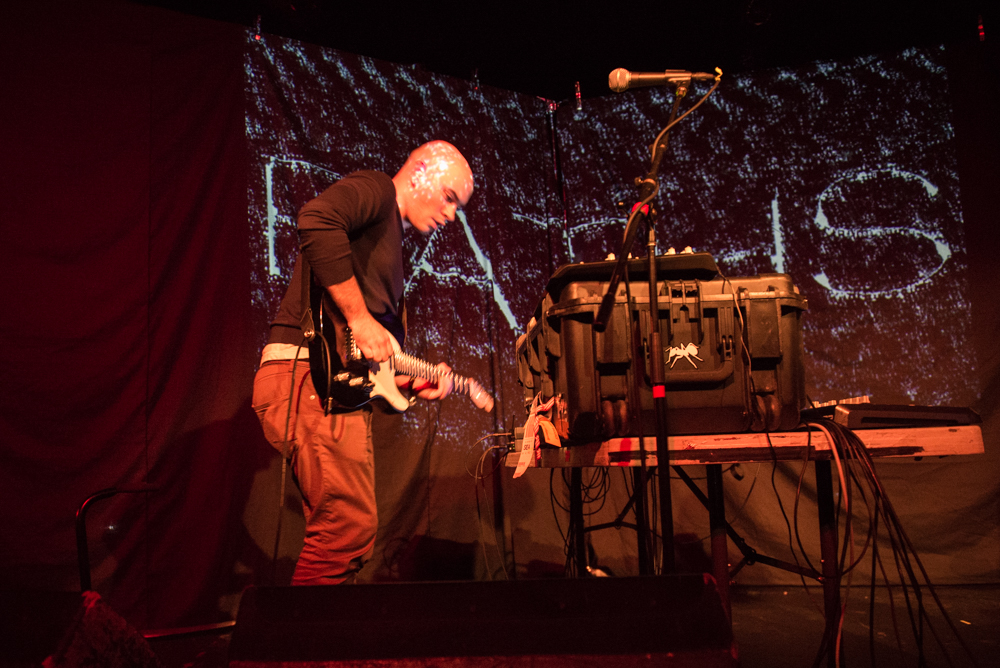 Baths, whose music is pretty low-key and shoe-gazey, jumped around the stage like bunnies from tech to piano to guitar and back.