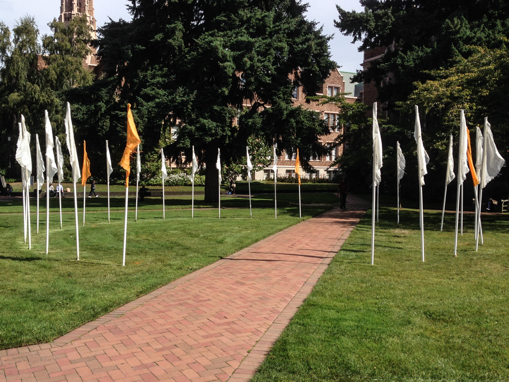 Mad Campus art installation: By Degrees.  Art by Perri Howard