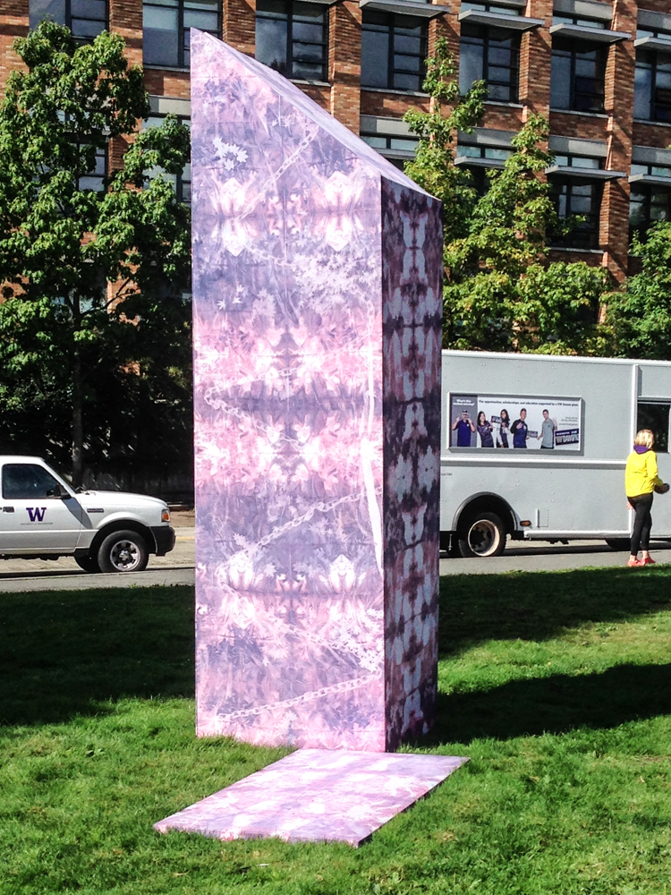 Mad Campus art installation: Burnt Into Time.  Art by Brian Widmaier