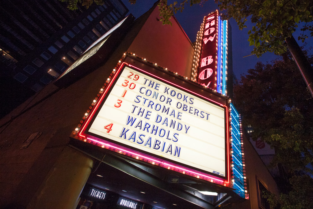 The Showbox marquee.