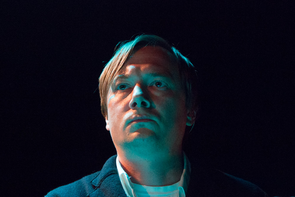 Keyboardist Nathaniel Walcott of Conor Oberst's band performs for a packed house.