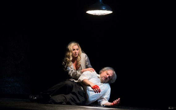 Anna Netrebko and Željko Lucic in the Met’s Macbeth.