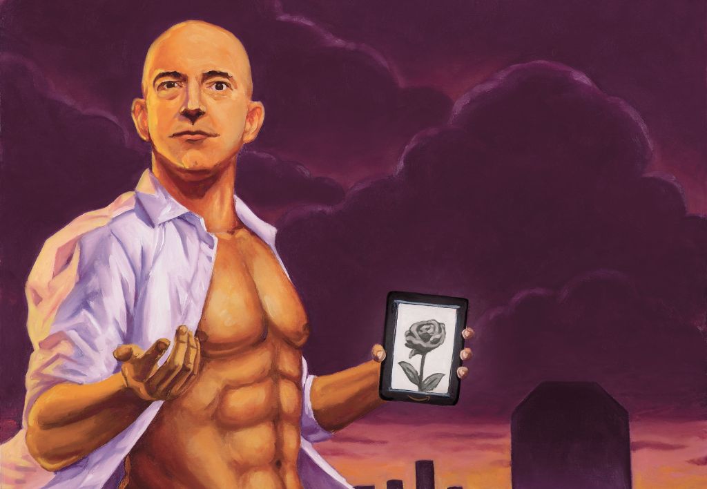 Illustration of Jeff Bezos by Johnny Acurso