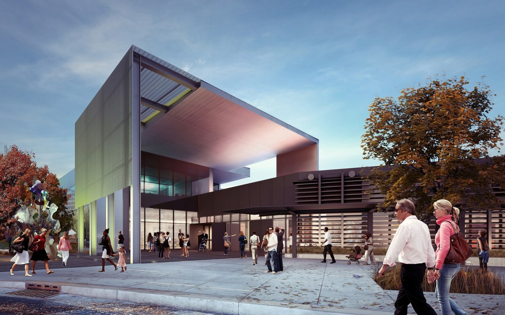 A rendering of the new Haub expansion.