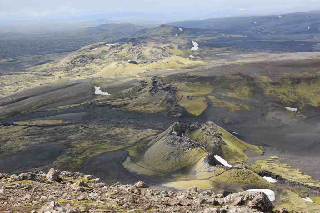 The craters of Laki today.