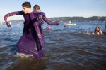 We aren't exactly sure what it is, but it (they?) takes a menacing stroll through the water.