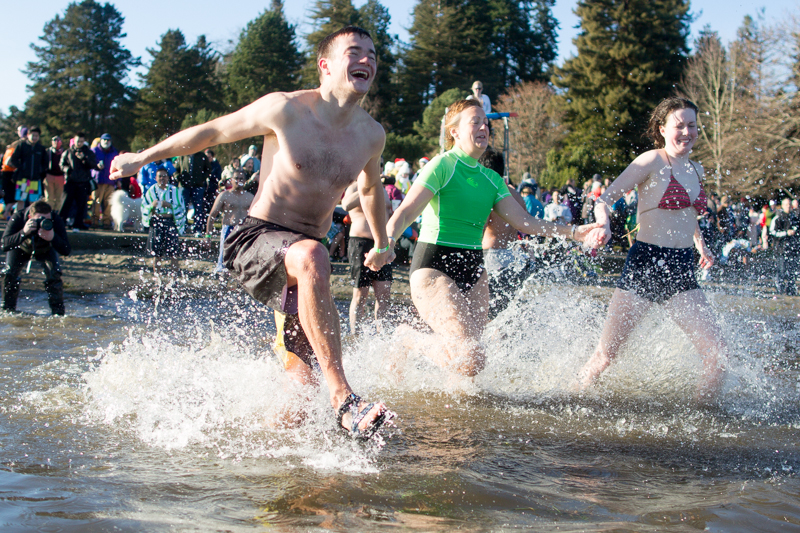 Hundreds turned out on Thursday to ring in the New Year by