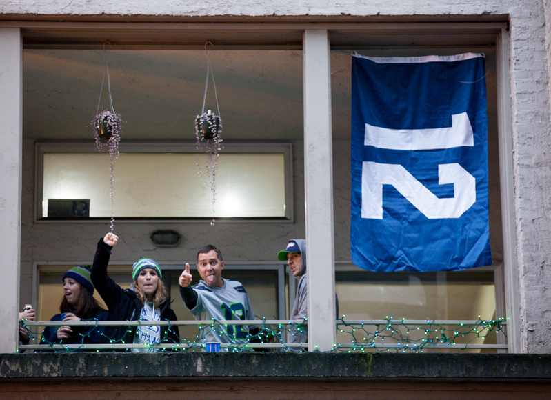 Fans cheer before the game.