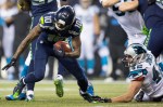 Seattle receiver Paul Richardson rerturns the ball 26-yards in the second quarter following a kick-off.