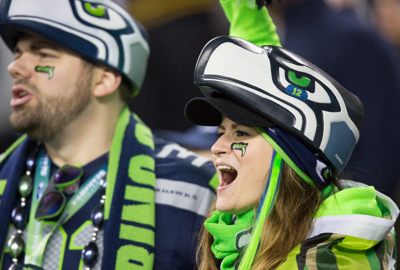 Fans cheer in the third quarter.