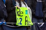 The Seahawk chances at a win seemed as soaked as this hopeful "Re-Pete" sign.