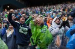 Fans go wild as Seattle takes the lead late in the fourth quarter.