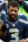 Seahawks' quarterback Russell Wilson sheds tears after completing an improbably come-from-behind victory to clinch his second Super Bowl berth.