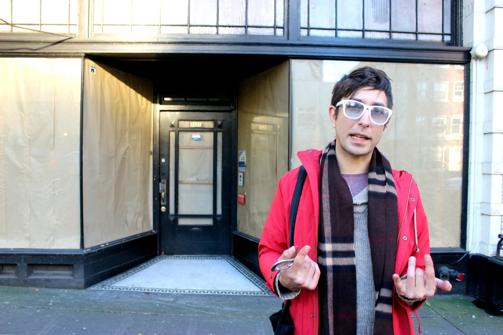 Timothy Firth and the future home of Common Area Maintenance.