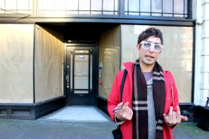 Timothy Firth and the future home of Common Area Maintenance.