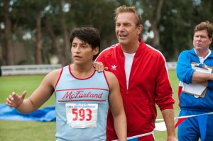 Costner as coach, Pratts as his star athlete.Ron Phillips/Disney