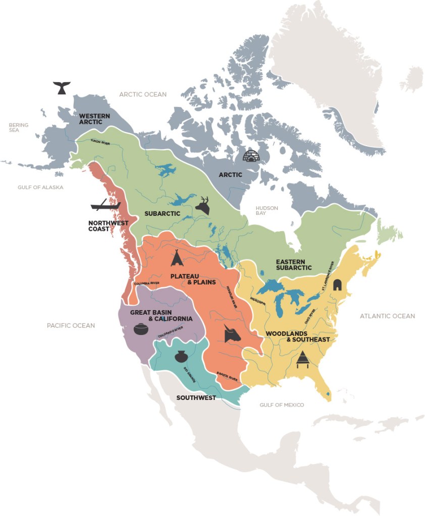 SAM's map of the tribal areas surveyed.Seattle Art Museum