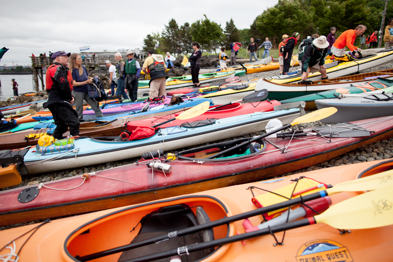 Protests of Shell Oil's mooring of the Polar Pioneer continued on Monday,