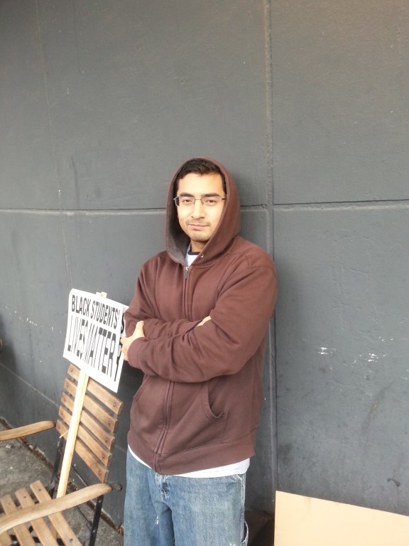 Jorge Torres, who was arrested for leading a #BlackLivesMatter march last year. The charges were later dismissed. Photo by Casey Jaywork.