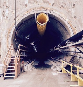 The dark abyss of the Roosevelt light rail station. Photo by Sound Transit