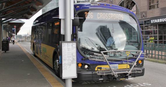 While King County Metro has been testing out several trial electric buses since since 2016, the agency aims to have a fully electric bus fleet by 2040. Photo by SounderBruce/Flickr